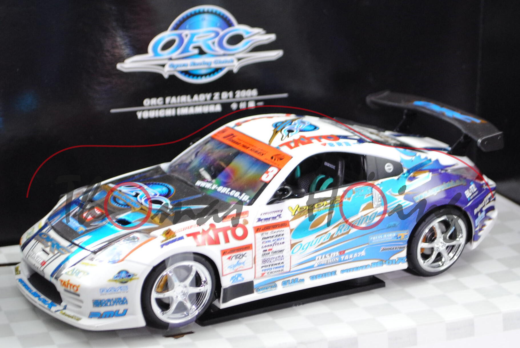 ORC Nissan Fairlady Z D1 (Typ Z33, Mod. 05-09), weiß/grau, Y. Imamura, Hot Works Racing, 1:24, mb