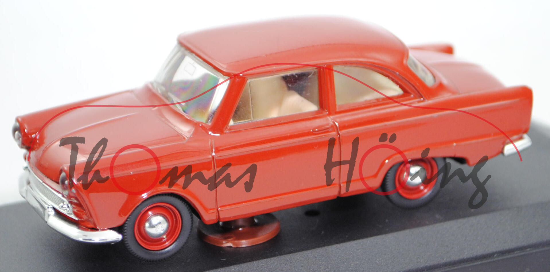 DKW Junior 750 (Typ F11 '60, Baumuster 8801, Mod. 1959-1962), d.-korallenrot, VITESSE, 1:43, PC-Box