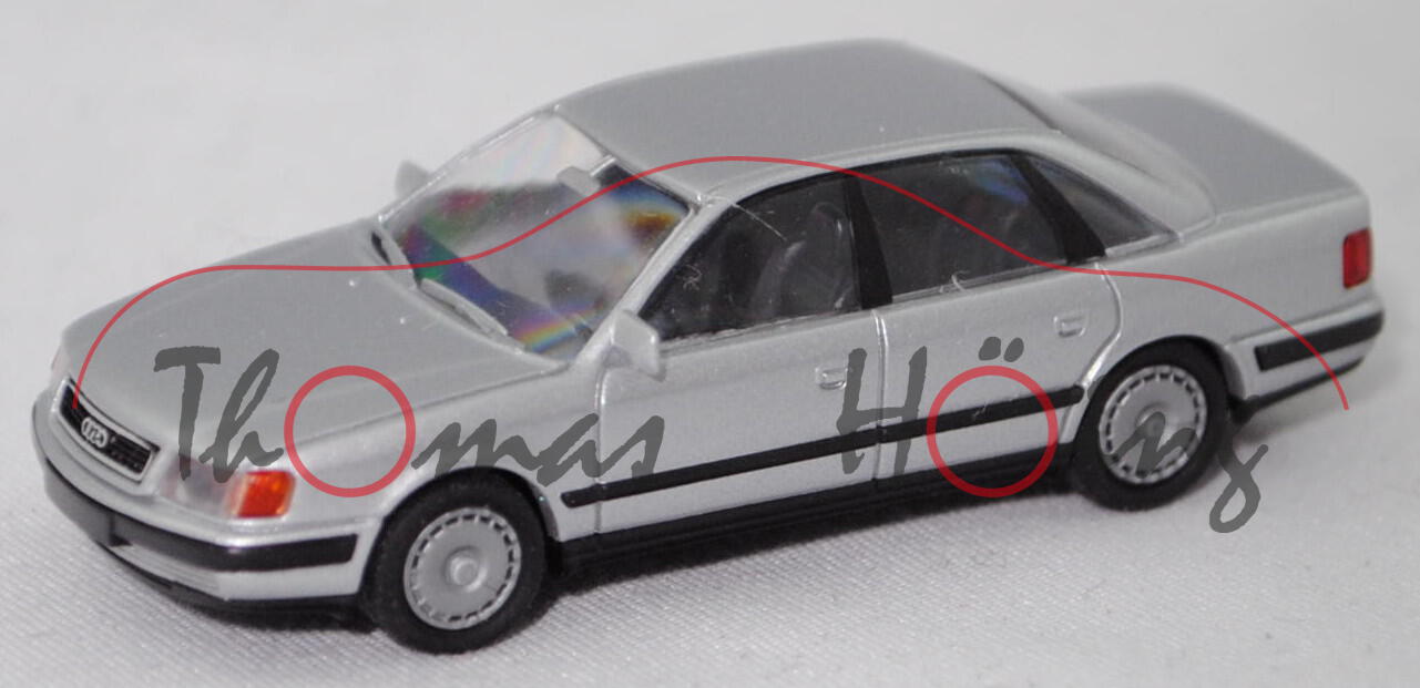 Audi 100 quattro 2.8 E (4. Gen., Baureihe C4, Modell 1990-1994), silbermetallic, Rietze, 1:87, mb