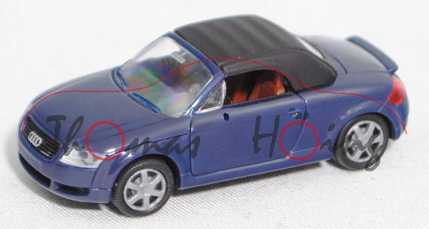 Audi TT Roadster 1.8 T quattro (8N, Fl. 2000, Mod. 00-06) mit Soft-Top, saphirblau, Rietze, 1:87, mb