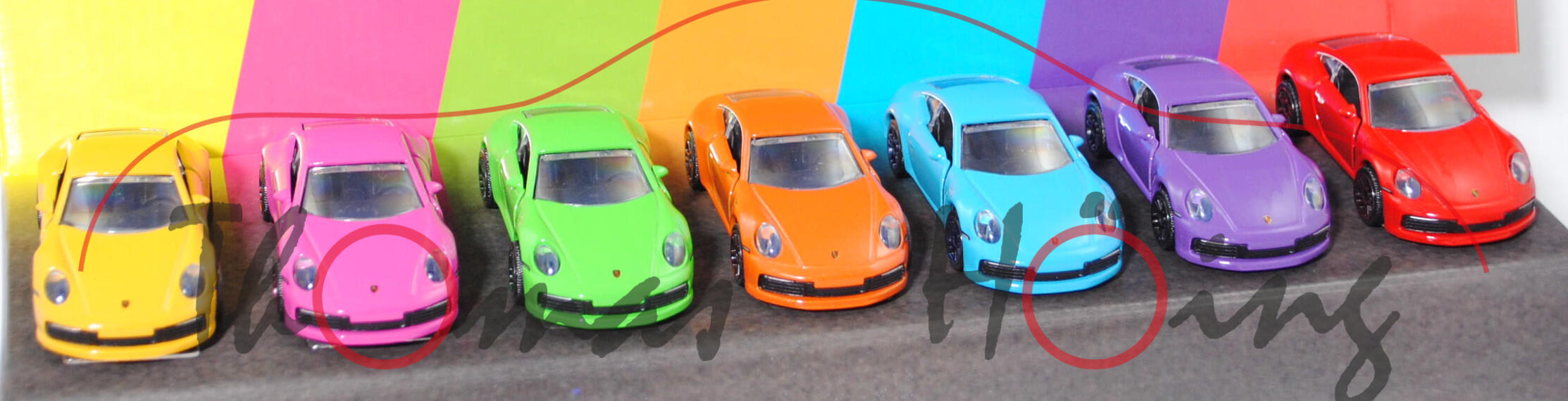 Set 30 Years Porsche Thailand (7 Modelle): Porsche 911 Carrera S Coupé (Mod. 18-), majorette, 1:60