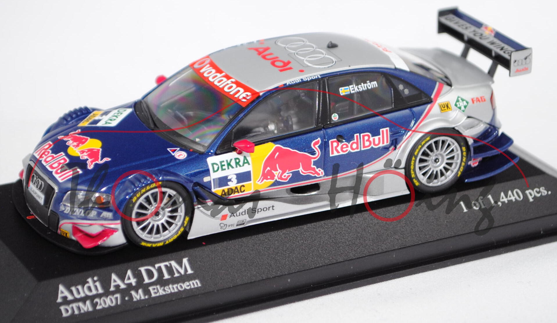 Audi A4 DTM 2007 (B7, Typ 8EC/R13), silber/blau, DTM 2007, Mattias Ekström, Nr. 3, Minichamps, 1:43