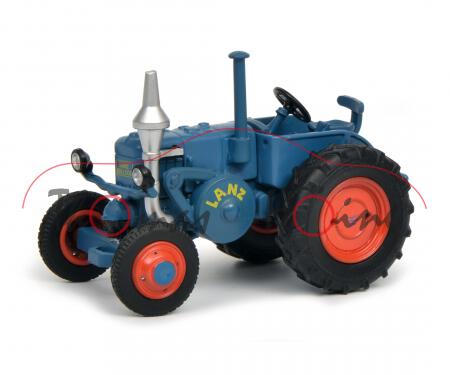 Lanz Ackerluft-Bulldog HR7 D8506 (Radstand 1975 mm, Mod. 1936-1955), brillantblau, Schuco, 1:64, mb