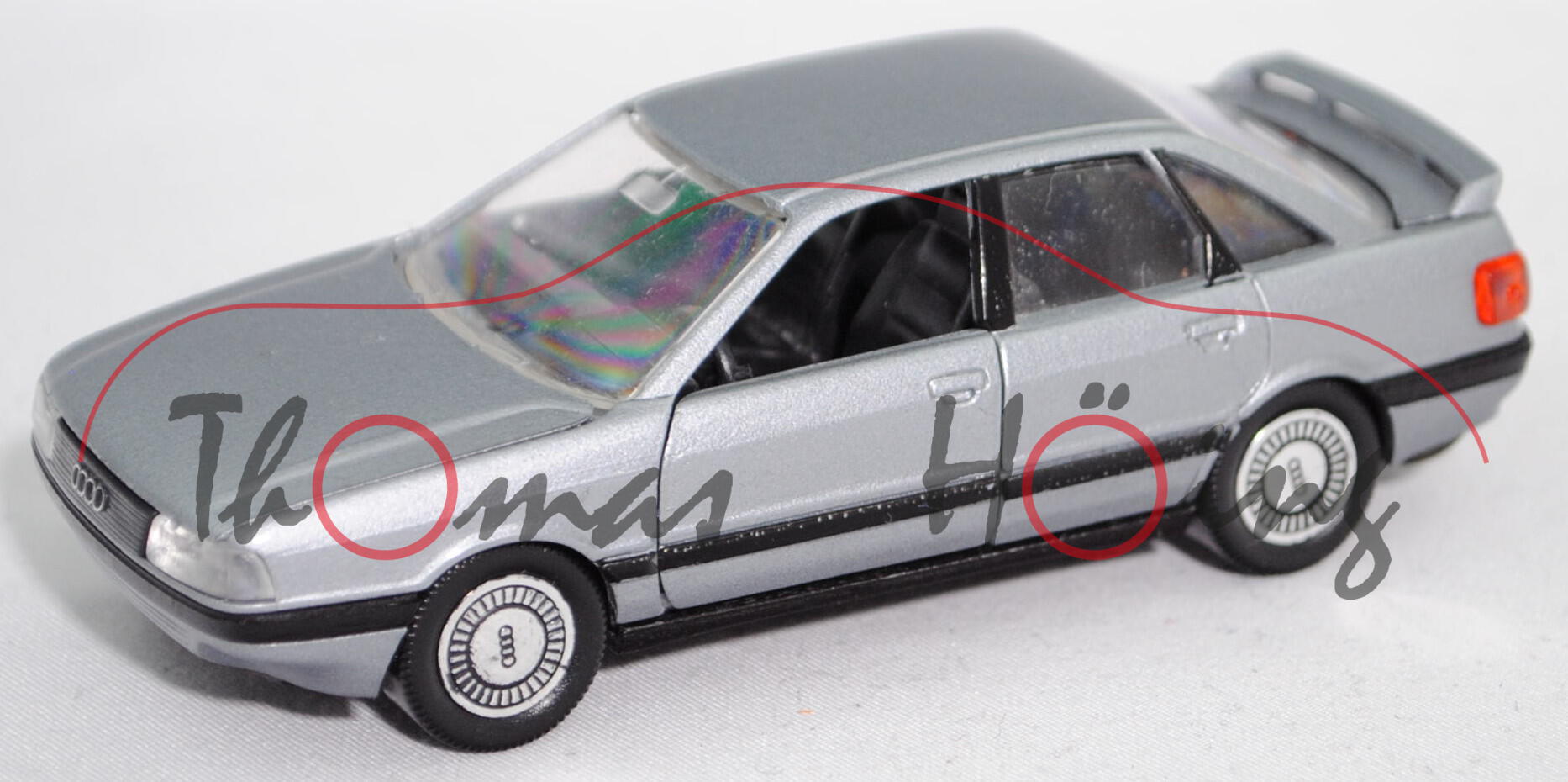 Audi 90 quattro (3. Generation, Baureihe B3, Typ 89Q, Mod. 1987-1990), silberblaumet., Schabak, 1:43