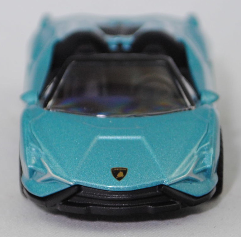 00000 Lamborghini Sián Roadster (1. Generation, Baureihe Sián Roadster, Modell 2020-), hell-wasserblaumetallic (blu uranus matt), innen schwarz, SIKU SUPER, 1:62, P29f