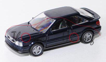 Audi Coupé S2 (B4, Typ 8C), Modell 1990-1995, schwarzblau, Rietze, 1:87, mb