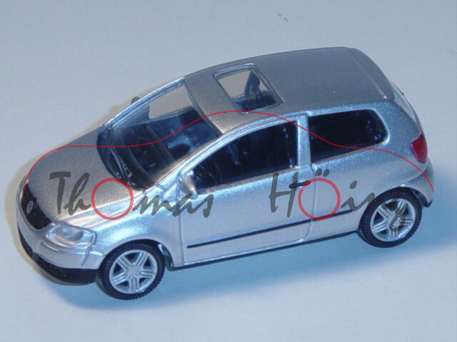 VW Fox, Mj. 2005, reflexsilber metallic, 1:50, Norev, Werbeschachtel