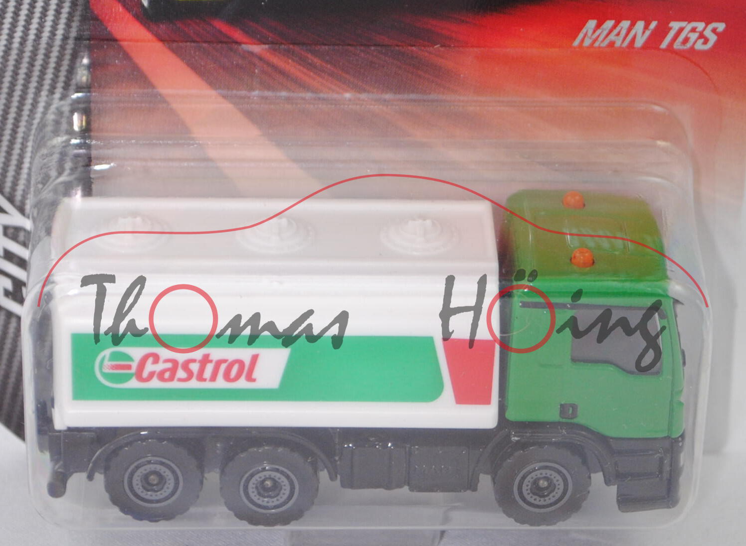 MAN TGS 33.400 (Modell 2013-) Tankwagen, hell-minzgrün/weiß, Castrol, majorette, 1:87, Blister