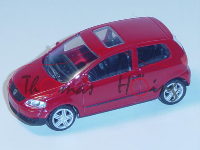 VW Fox, Mj. 2005, tornadorot, 1:50, Norev, Werbeschachtel