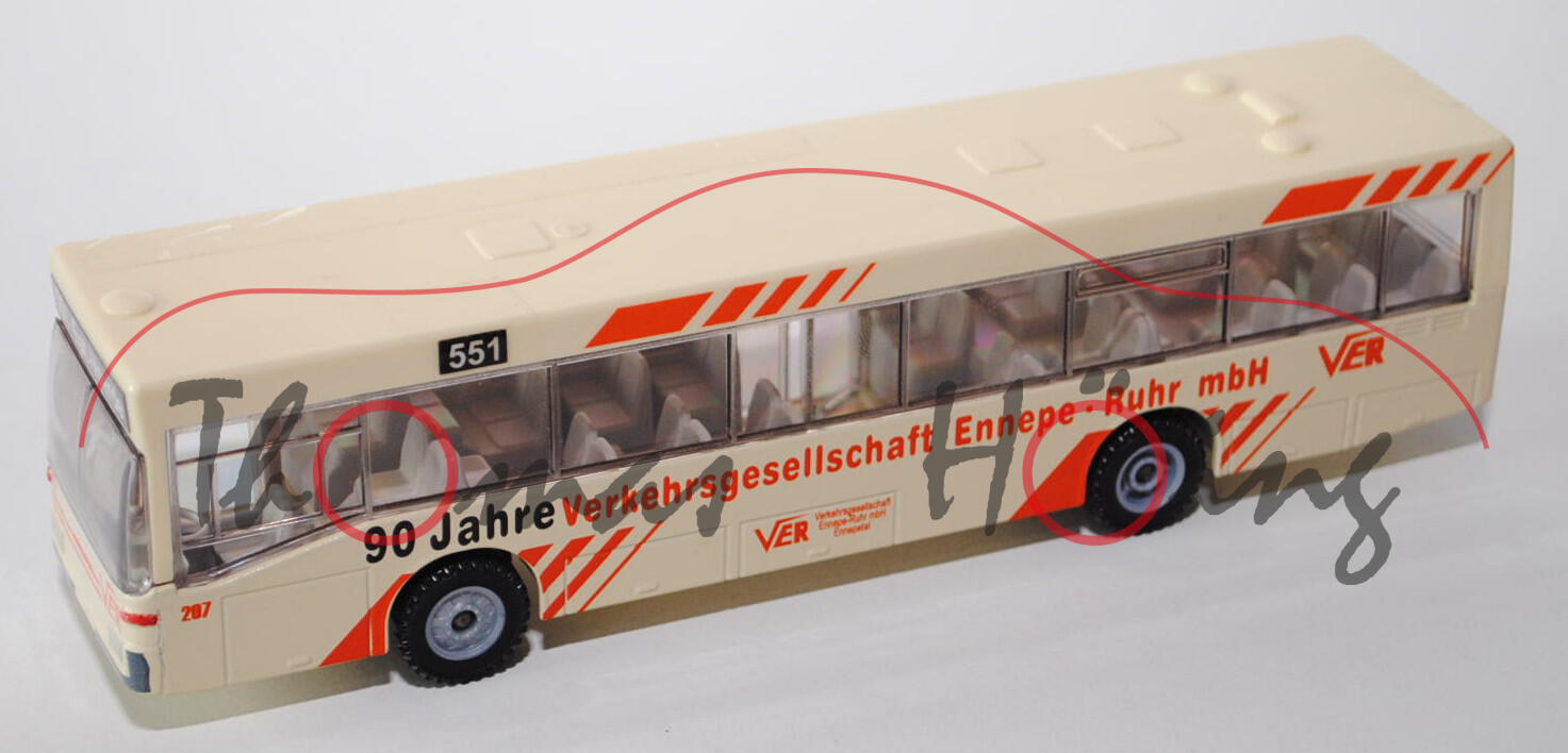 Linienbus Mercedes O 405 N, elfenbein, 207 / 90 Jahre Verkehrsgesellschaft Ennepe-Ruhr mbH VER / VER