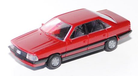 Audi 200 Turbo (C3, Typ 44), Modell 1983-1991, purpurrotmetallic, Rietze, 1:87, Werbeschachtel