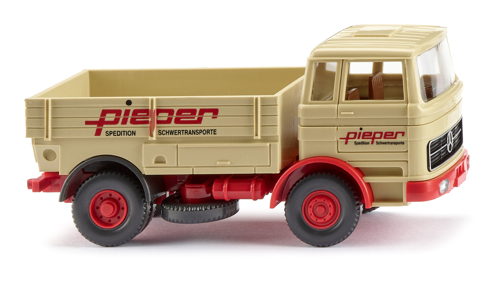 Mercedes-Benz LPS 1620 (Schwerer Frontlenker mit kubischer Kabine, Modell 1963-1967) Schwerlastzugmaschine, grünbeige, pieper / Spedition Schwertransporte, Wiking, 1:87, mb