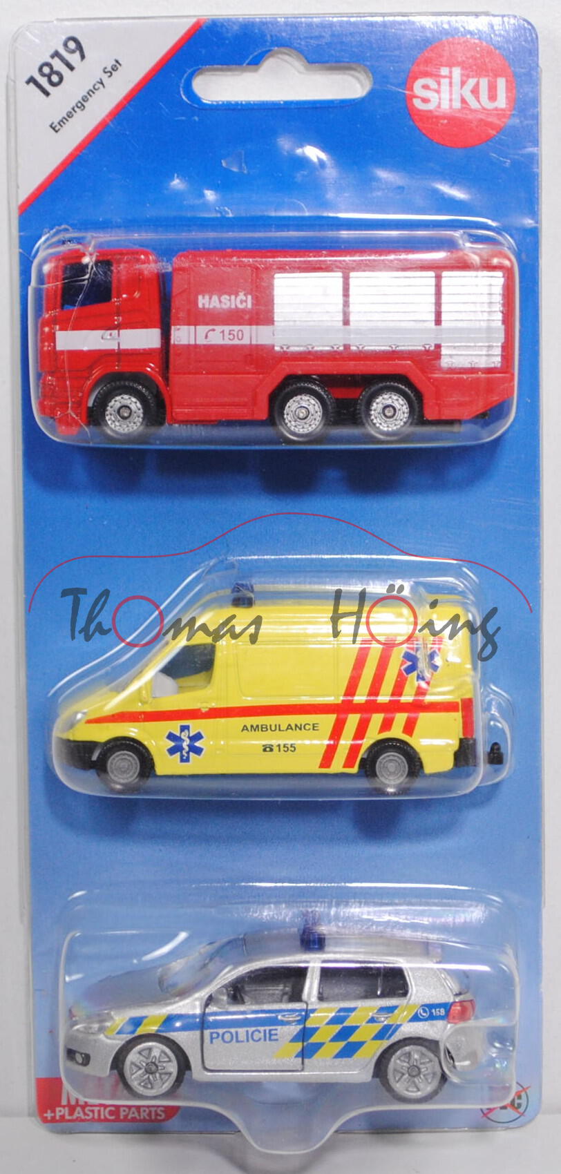 06101 CZ Emergency Set mit Scania R380+Mercedes-Benz Sprinter II+VW Golf VI, HASICI / POLICIE, P29e