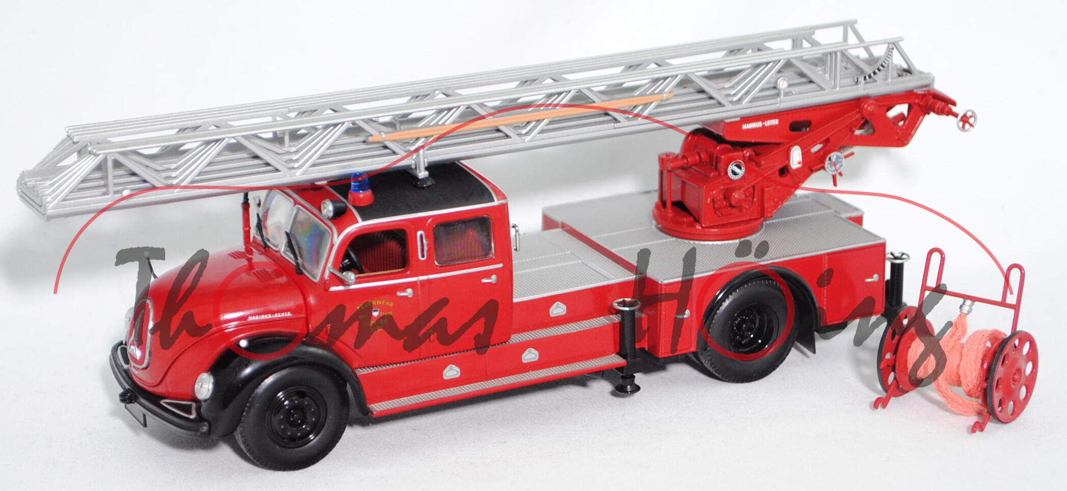 Drehleiter DL 30 auf Fahrgestell Magirus-Deutz S 6500 (Mod. 52-55), FEUERWEHR, Minichamps, 1:43, mb