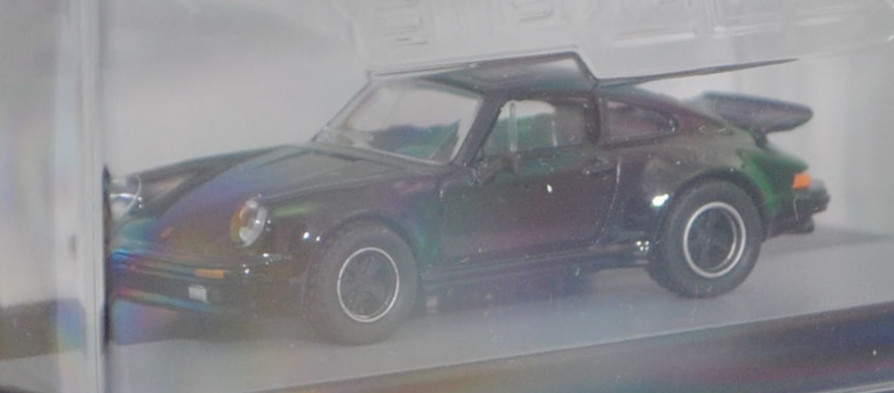 Porsche 911 Turbo 3,0 (2. Generation Porsche 911, G-Modell Typ 930 Coupé, Vorfacelift, Modell 1975-1976), schwarz (Farbcode 700), majorette, 1:64, PC-Box im Blister (Collection)
