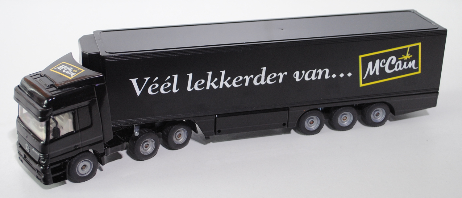 Mercedes-Benz Actros LH 1857 (1. Generation, Baureihe MP1) Koffer-Sattelzug, Modell 1996-2002, schwa