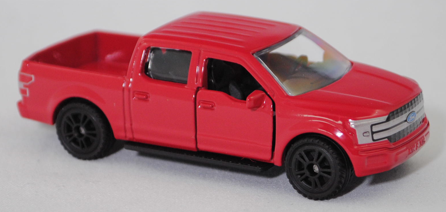 00000 Ford F-150 LARIAT STANDARD V8 SuperCrew mit 5,5 Ft Ladefläche (13. Generation, P552, Modell 2018-2020), himbeerrot, SIKU SUPER, 1:71, P29f