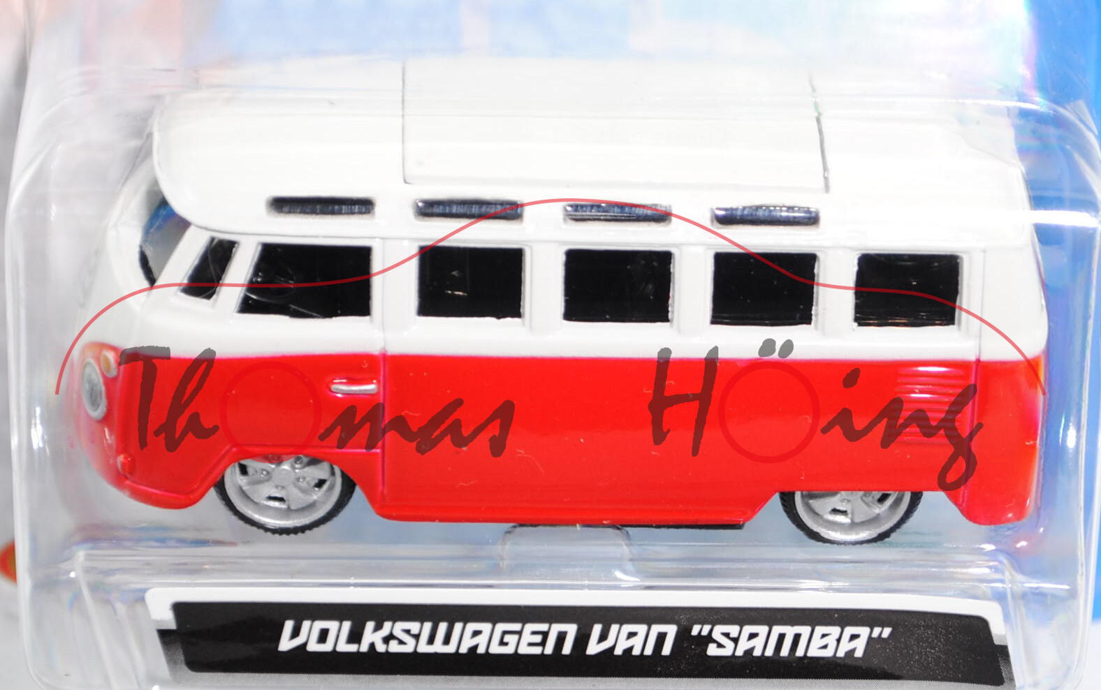 VW Transporter Kombi Samba (Typ 2 T1, Modell 1963-1967), cremeweiß/verkehrsrot, innen schwarz, Motor