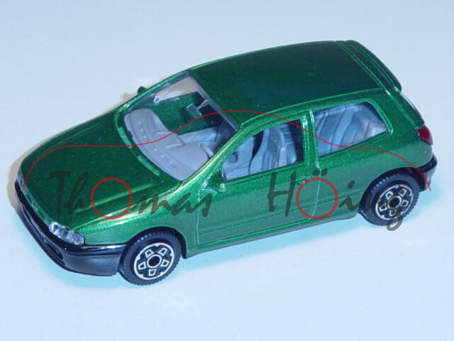 Fiat Bravo, grünmetallic, innen grau, Bburago, 1:43, mb