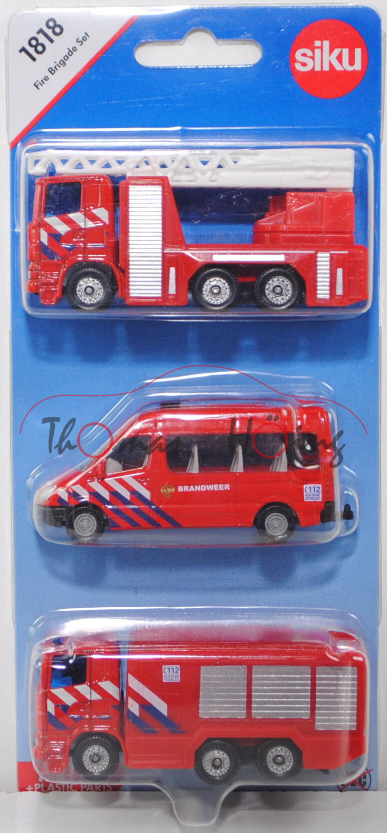 00302 NL Fire Brigade Set mit: 2x Scania R380 + Mercedes-Benz Sprinter II, BRANDWEER, P29e