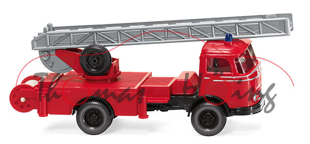 Feuerwehr - Mercedes-Benz LP 321 (leichter Frontlenker, Mod. 57-59) Drehleiter, rot, Wiking, 1:87, m