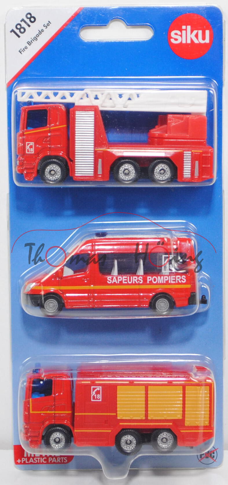 00100 F Fire Brigade Set mit Scania R380 Fire Truck + MB Sprinter II + Scania R380 Fire Engine, P29e