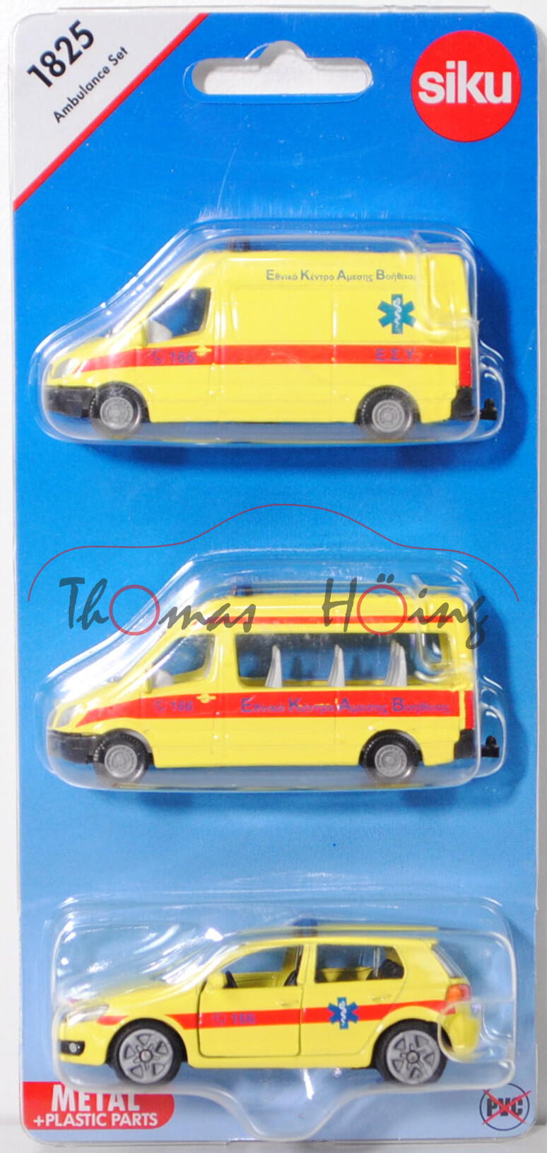 00901 GR Ambulance Set, mit: MB Sprinter II Kleinbus und Kastenwagen + VW Golf VI, AMBULANCE, P29e