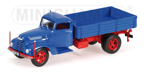 Ford FK 3500 Kipper, Modell 1951-1955, Baujahr 1951, enzianblau/karminrot, Minichamps, 1:43, mb (Lim