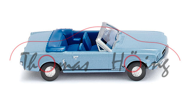 Ford T5 I Cabriolet (1. Gen. für Deutschland, Modell 1964-1965), hellblau metallic, Wiking, 1:87, mb