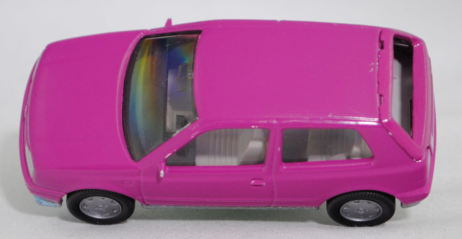 00000 VW Golf III 1.8 GL (Typ 1H, Vorfacelift, Modell 1991-1994), verkehrspurpur, innen grau, Lenkrad schwarz, Chassis chrom, Germ, Bpr. ohne Artikelnummer, SIKU SUPER, 1:56, m-