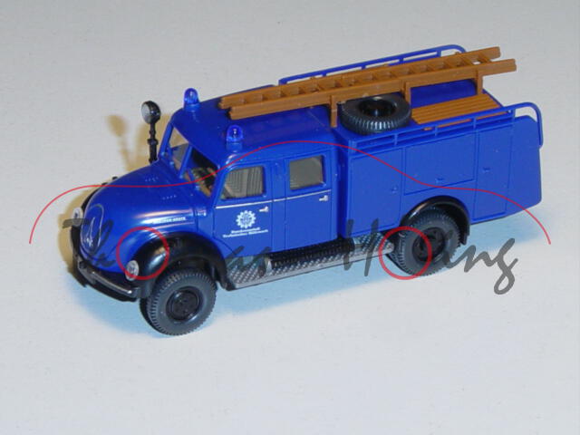 Magirus THW - Tanklöschfahrzeug TLF 16, ultramarinblau, Technisches Hilfswerk, Wiking, 1:87, mb