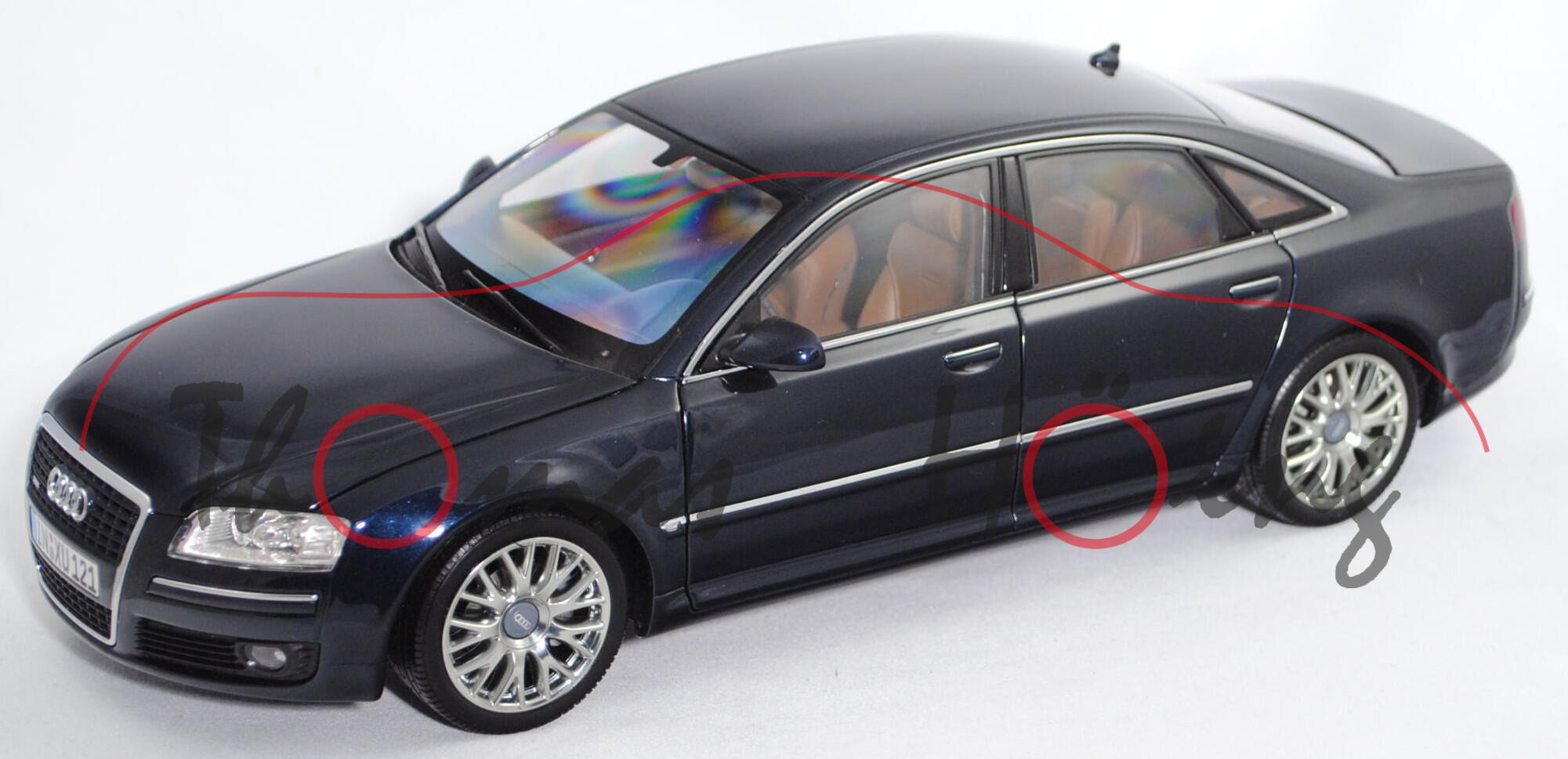 Audi A8 4.2 TDI quattro (D3, Typ 4E, Facelift 1 von 2005, Mod. 05-07), nachtblau, Kyosho, 1:18, mb