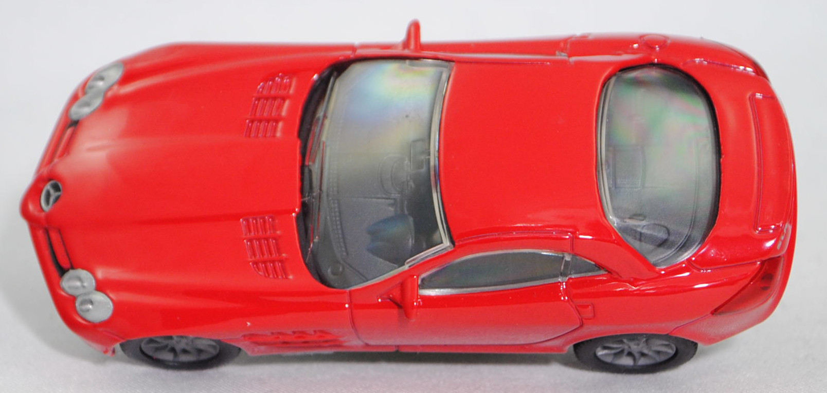00001 Mercedes-Benz SLR McLaren (1. Generation, C 199, Modell 2004-2008), dunkel-verkehrsrot, Bpr. 1004, B25a / B25b silbergrau, SIKU SUPER, 1:55, m