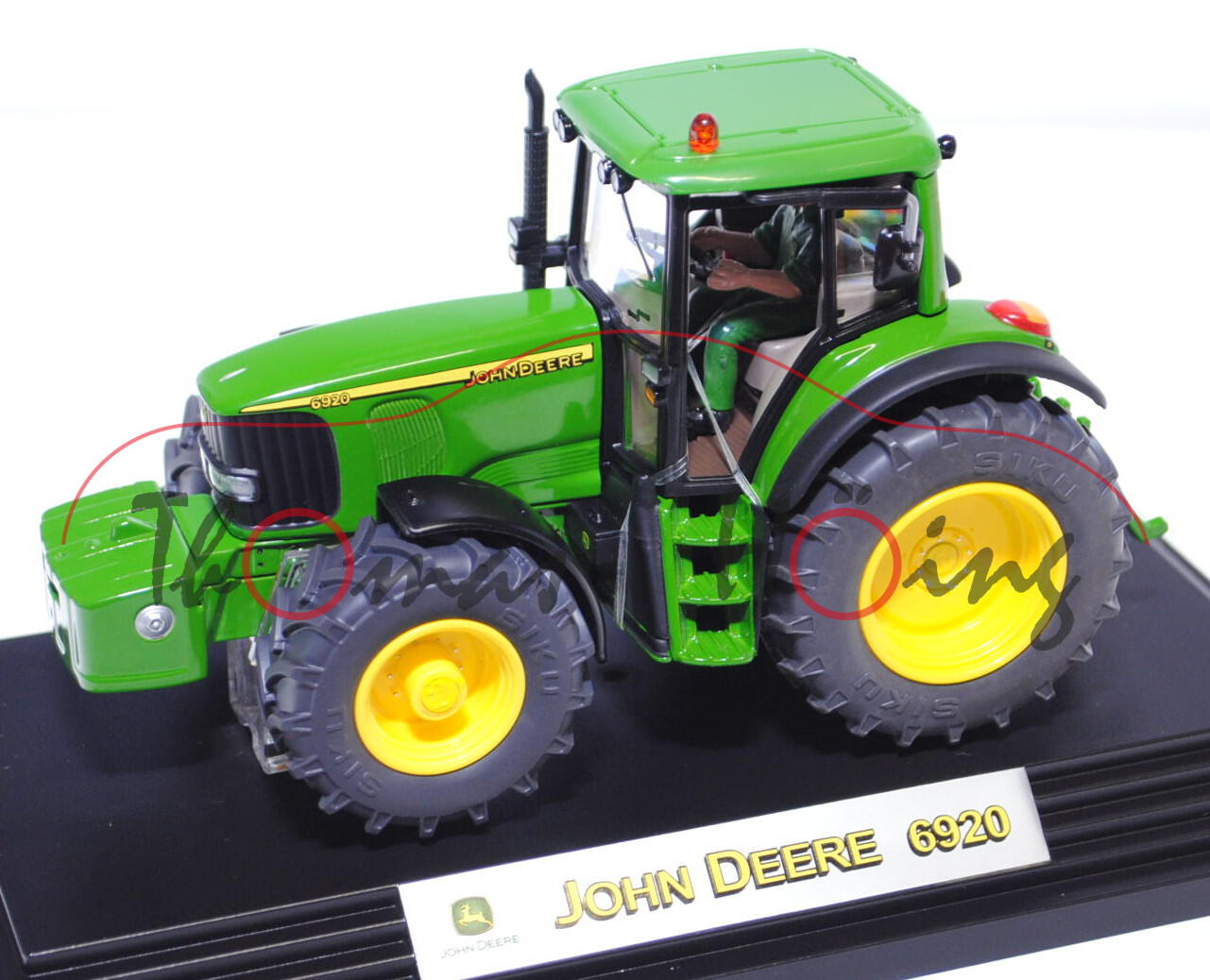 John Deere 6920, smaragdgrün/zinkgelb, mit vielen Drucken und Detailaufwertungen, SIKU FARMER+, 1:32