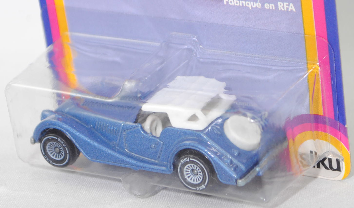 00000 Morgan Plus 8 3.5 V8 (1. Generation, Modell 1981-1987), hell-violettblaumetallic, innen reinweiß, W-Germ, ohne CE-Zeichen, B4, SIKU SUPER, 1:52, P20