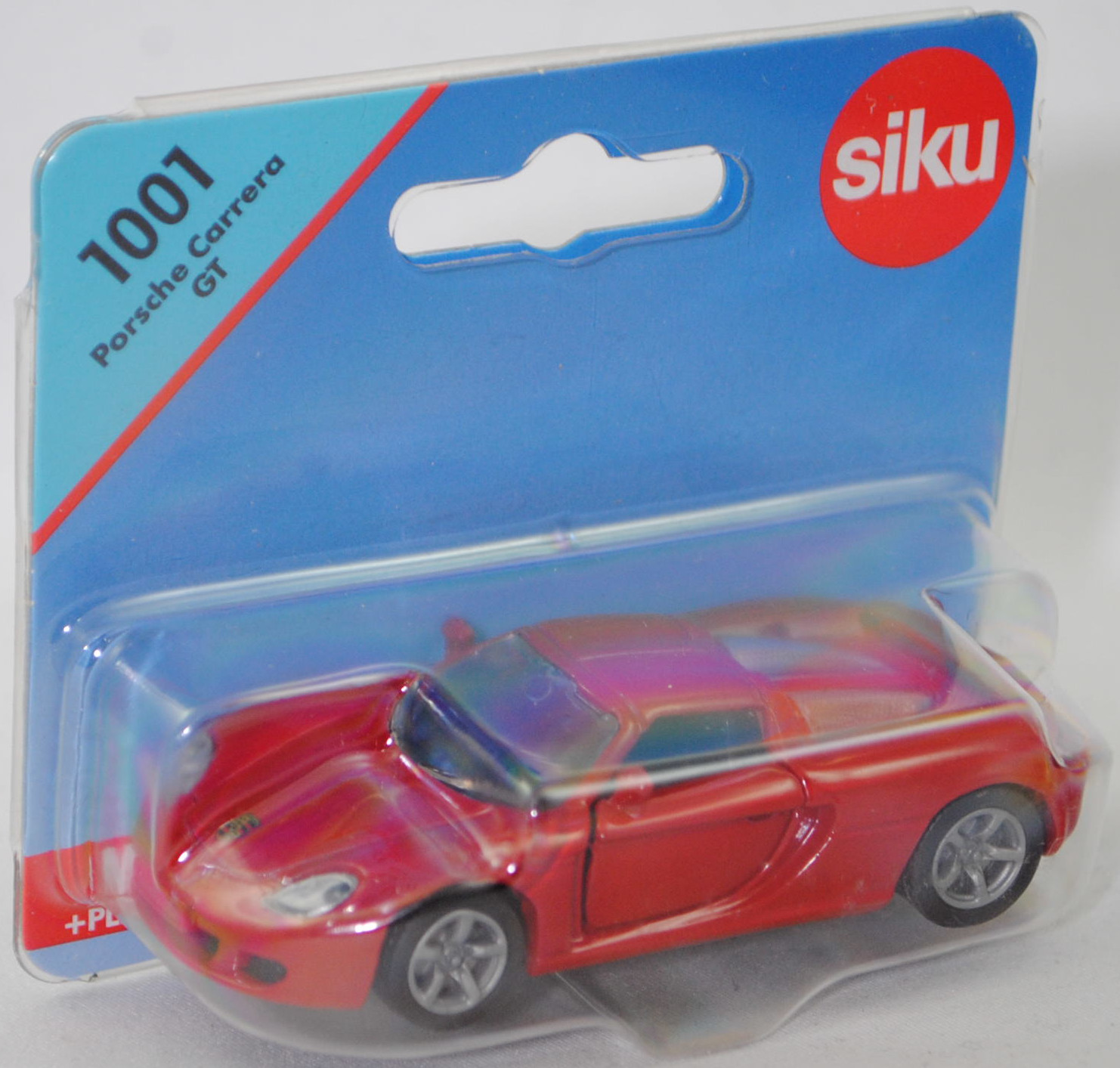 00002 Porsche Carrera GT (interne Baureihenbezeichnung 980, Modell 2003-2006), karminrot, Bpr. mit Adresse, B22a / B22b geschlossen silbergrau, SIKU SUPER, 1:55, P29e