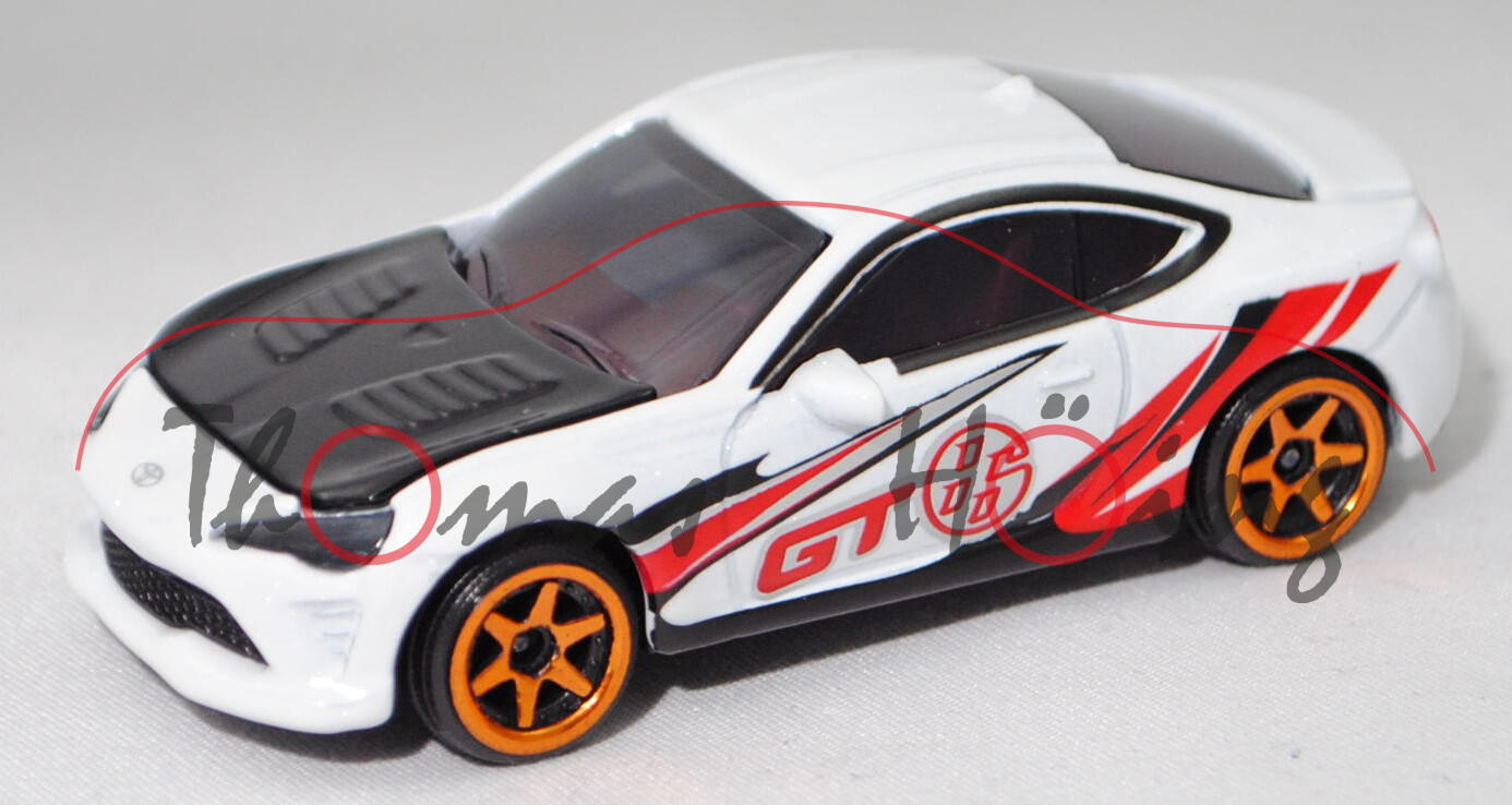 Toyota GT86 (Modell 2016-2020) SPEED HUNTER / RACING, reinweißmetallic, majorette, 1:58, RARE, mb