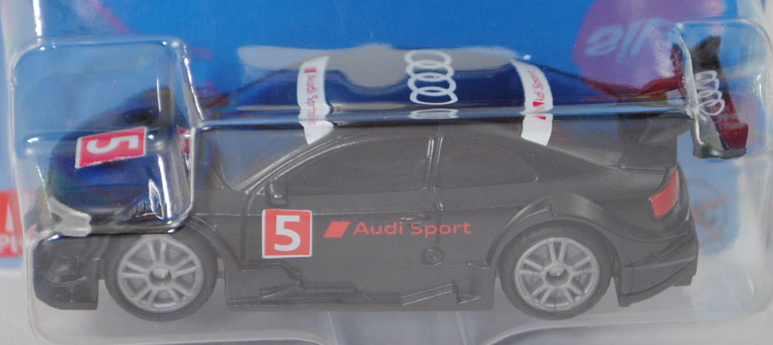 00000 Audi RS 5 Racing, schwarz, Audi Sport / 5, B49 geschlossen silber, SIKU, P29e