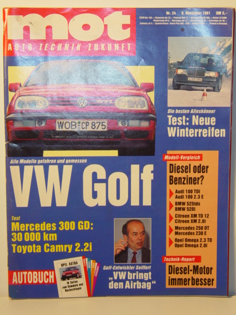 mot DIE AUTOZEITSCHRIFT, Heft 24, 9. November 1991