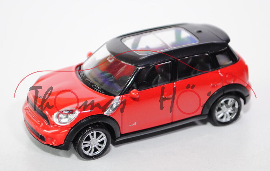 Mini Cooper S Countryman, verkehrsrot/schwarz, innen schwarz, Free Wheel, Unifortune RMZ City, 1:58 