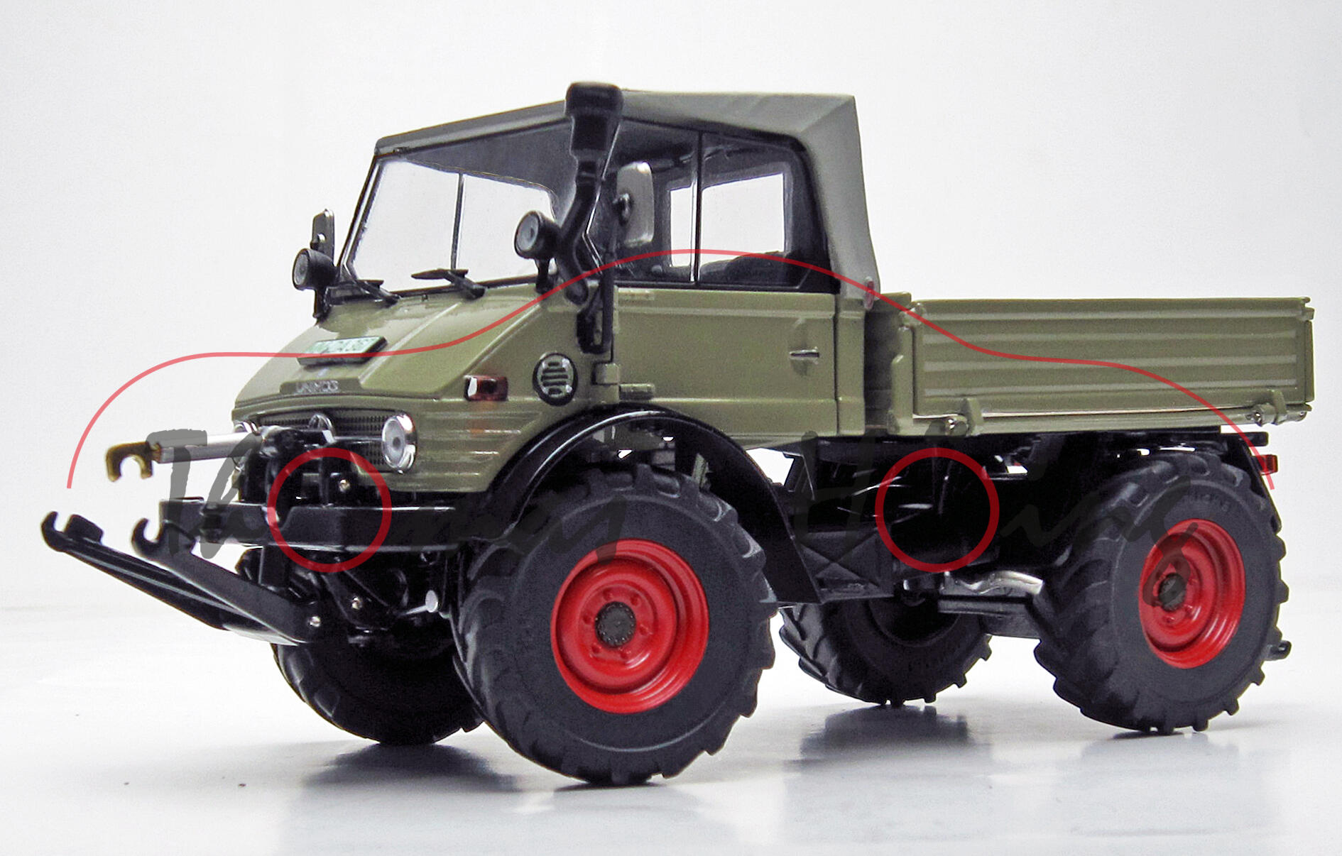 Unimog 406 (U84 / 900) Klappverdeck-Fahrerhaus (Modell 1971 - 1989), beigegrau, weise-toys, 1:32, mb