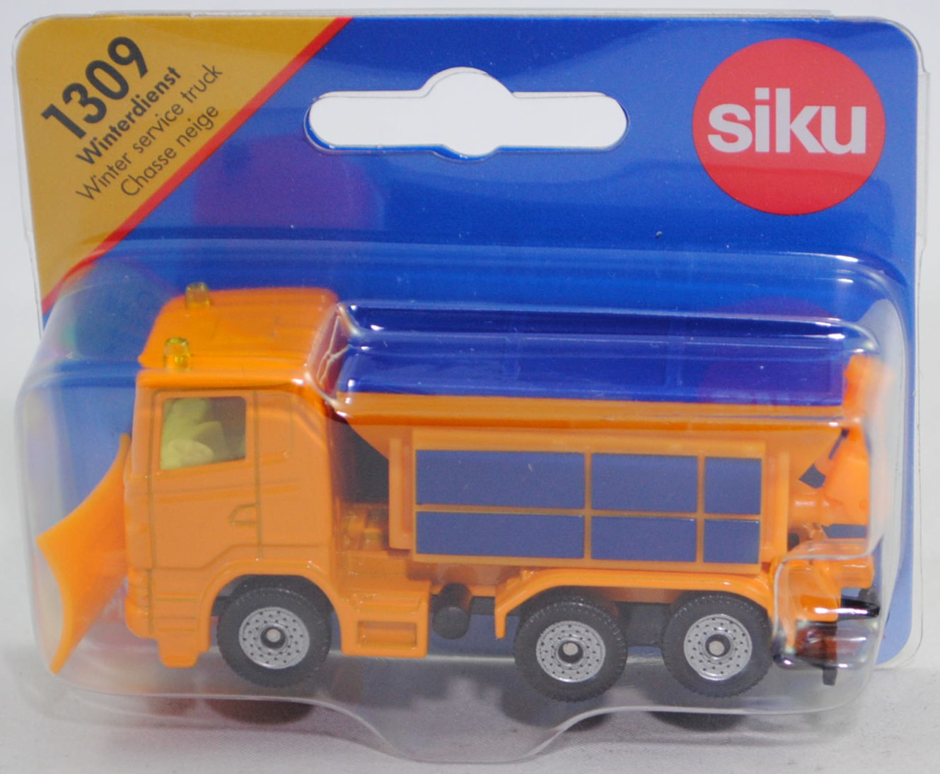 00002 Scania R380 (CR16, Day cab, Modell 2007-2009) Winterdienst, melonengelb, Stoßfänger vorne durchgehend, C36, SIKU, 1:89, P29e