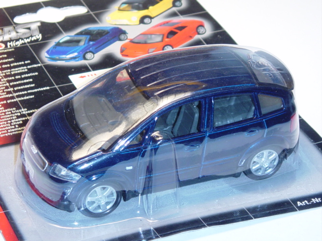 Audi A2, Mj. 2000, dunkelblaumetallic, Dickie, mit Rückziehmotor, 1:32, mb