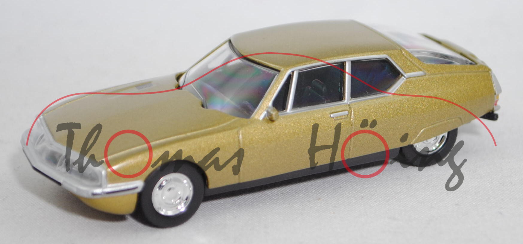 Citroen SM (Typ SB, Modell 1970-1972), feuille dorée (AC 319, goldmetallic), 1:58, Norev, mb