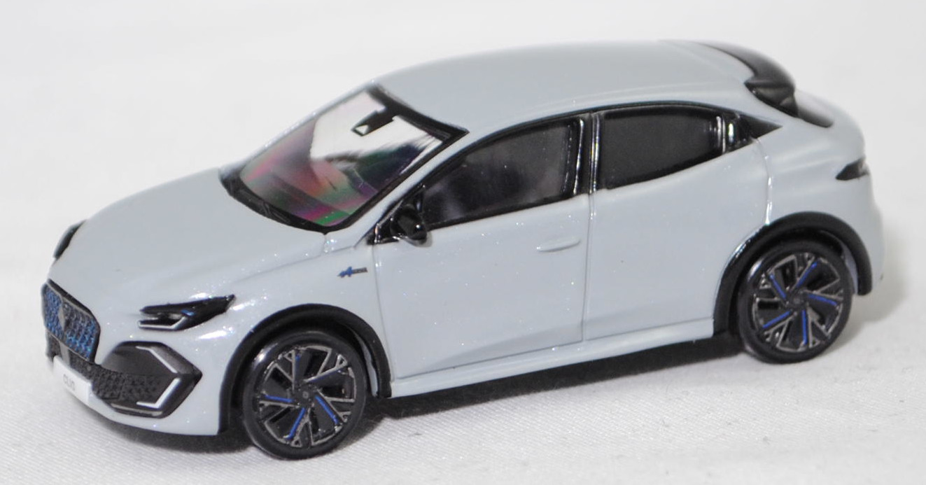Renault Clio VI Full Hybrid E-Tech 160 Esprit Alpine (6. Generation, R03, Phase I / Vorfacelift, Modell 2026-), rafale-grau metallic bzw. ceramic grey metallic, Norev, 1:64, mb