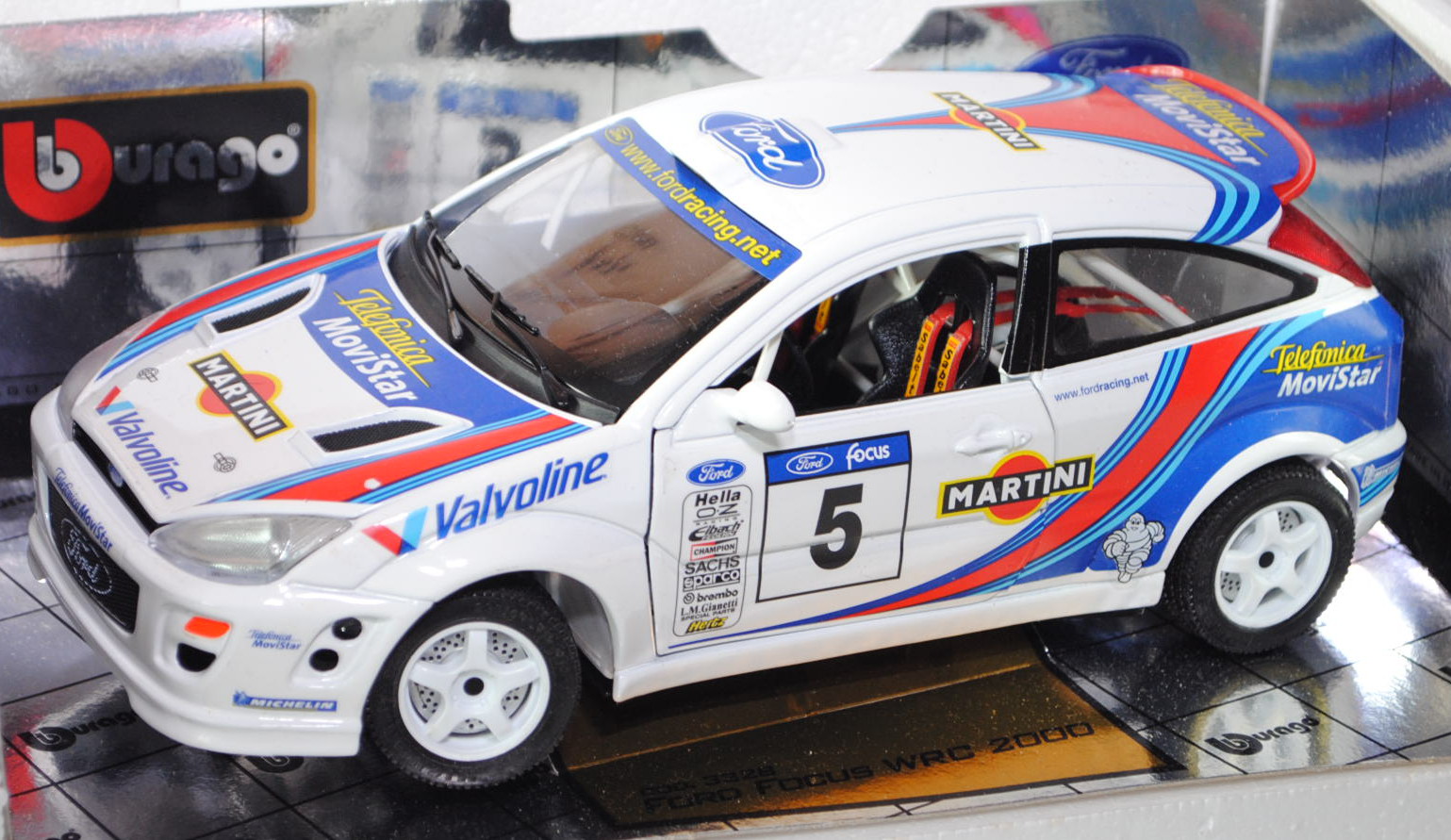 Ford Focus WRC 2000 (dreitürige Fließhecklimousine, 1. Generation, Typ DBW), Modell 1998-2001, reinw