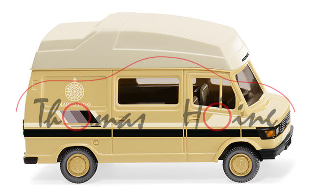 Westfalia Wohnmobil Mercedes-Benz 207 D Marco Polo (Wohnmobil Bj. 84-88), gelb, Wiking, 1:87, mb