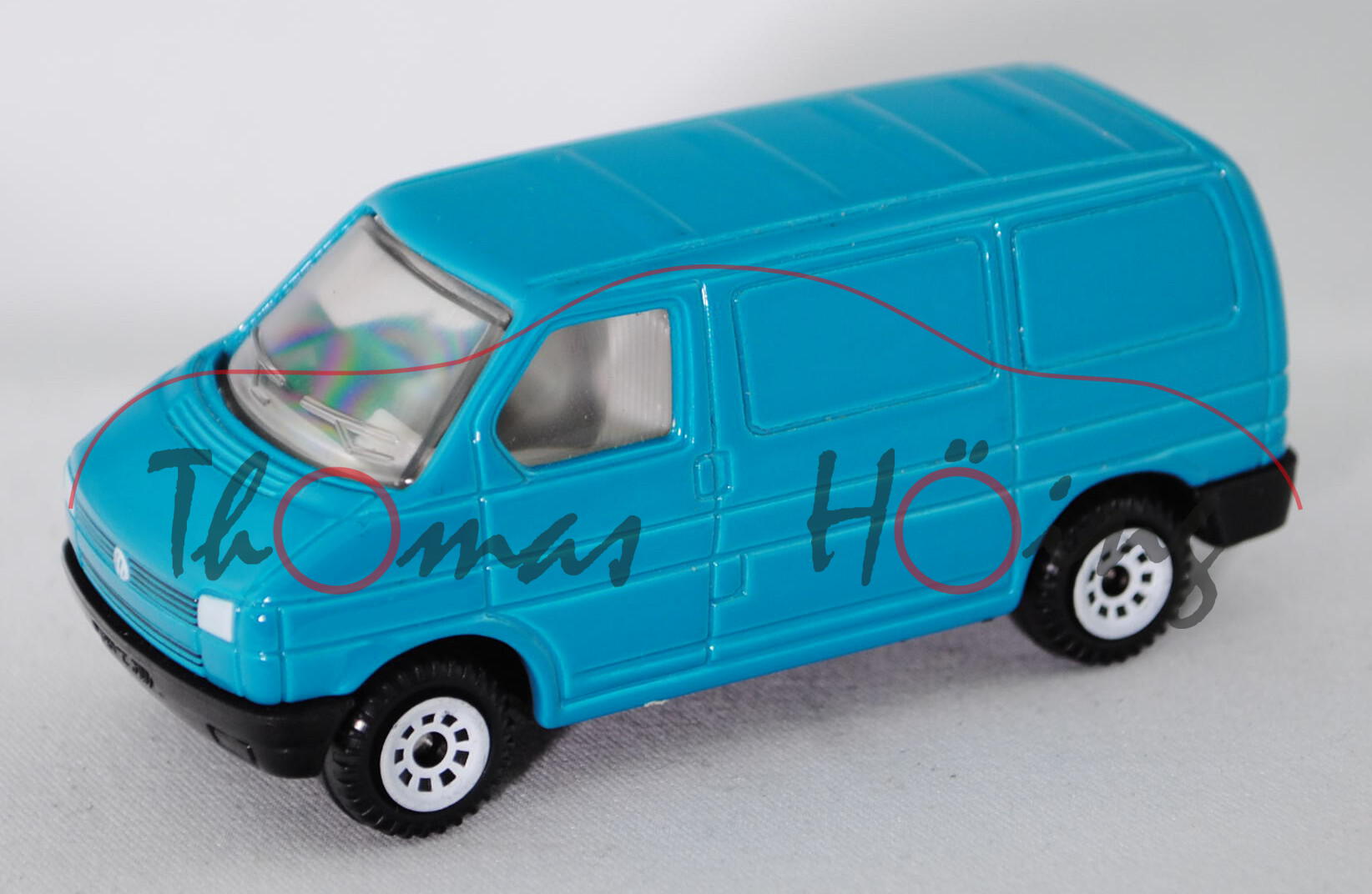 00000 VW T4 Transporter Kastenwagen (Modell 1990-1995), türkisblau, innen lichtgrau, Lenkrad integri