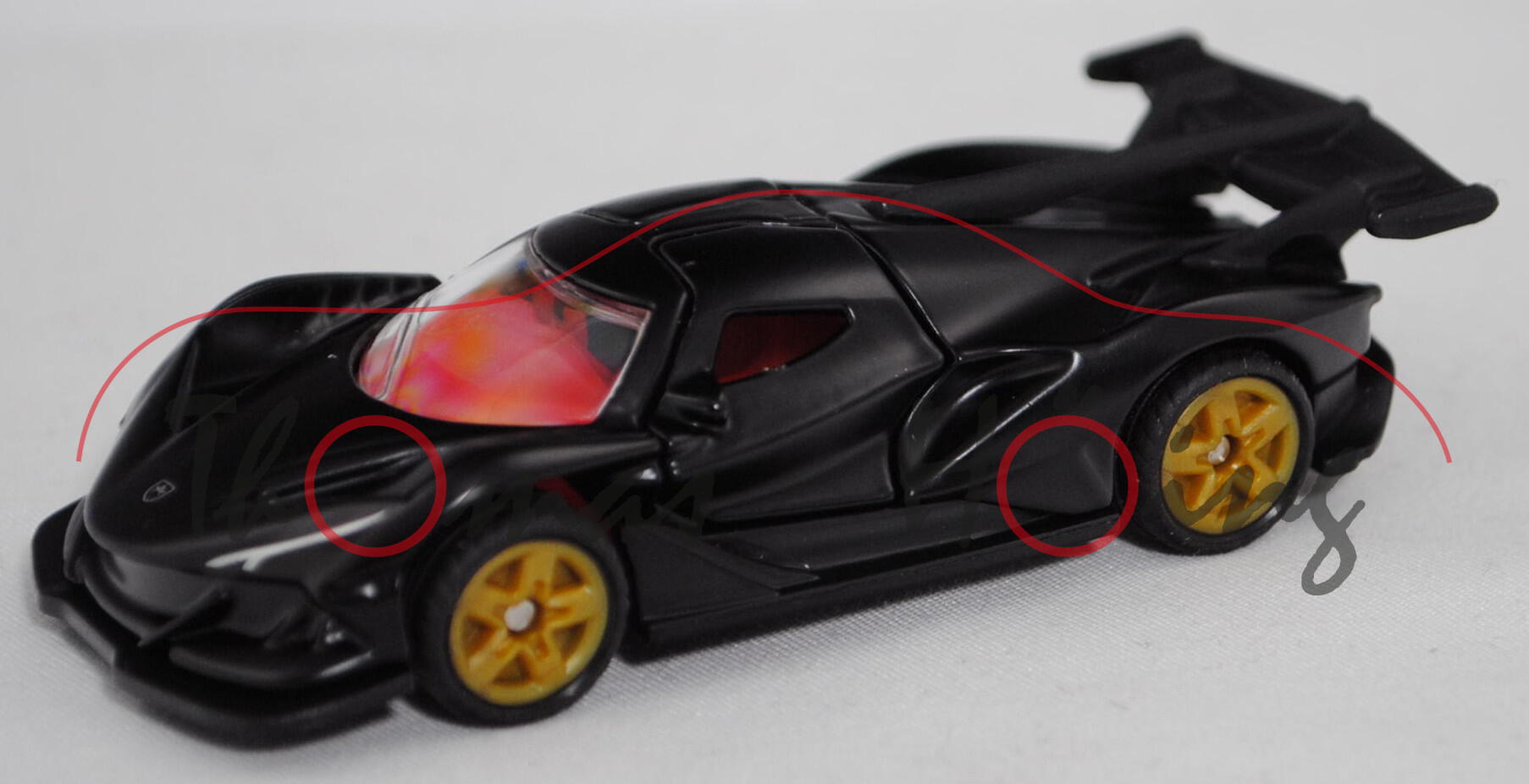 00001 Apollo IE (IE = Intensa Emozione, Modell 2017-), mattschwarz, B47 ockergelb, SIKU, 1:61, P29e