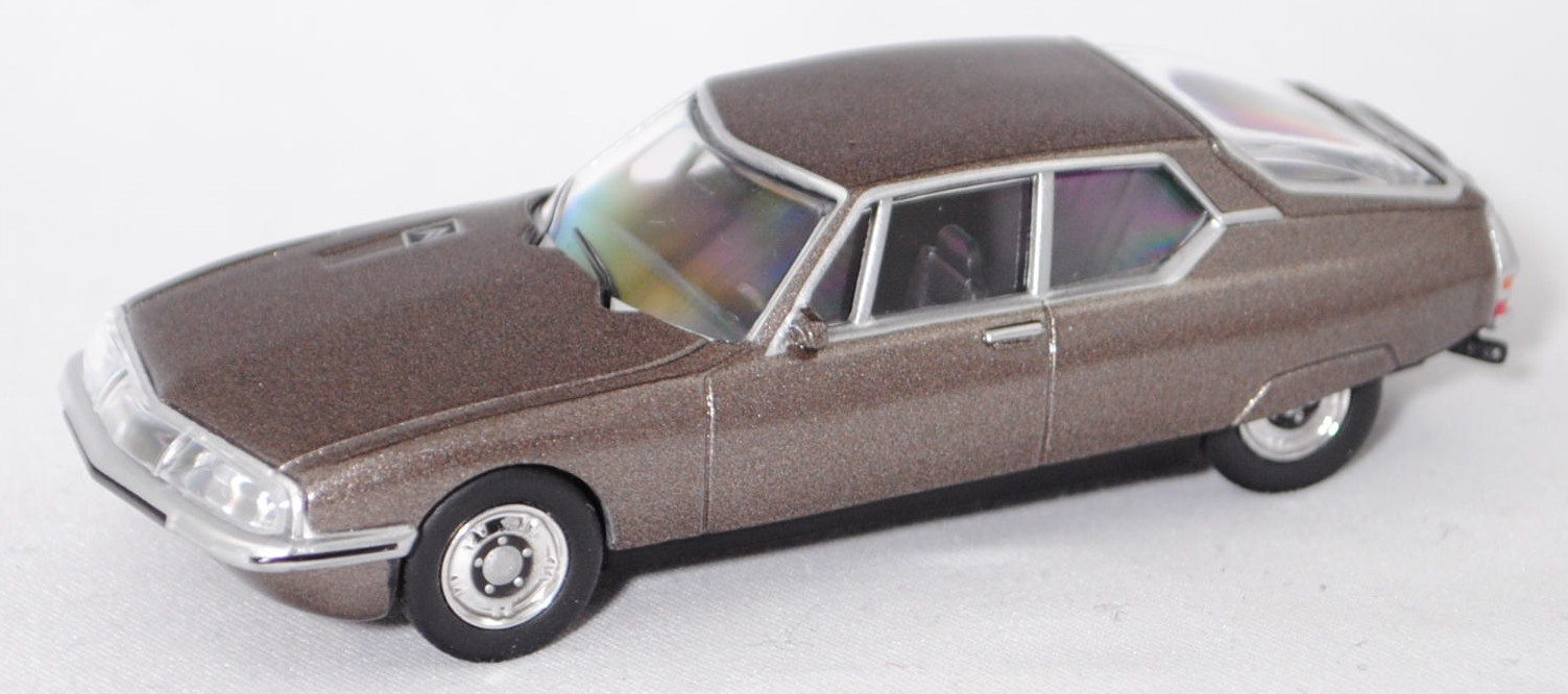 Citroen SM (Typ SB, Modell 1970-1972, Baujahr 1972), brun scarabée métal (AC 427), NOREV, 1:58, mb